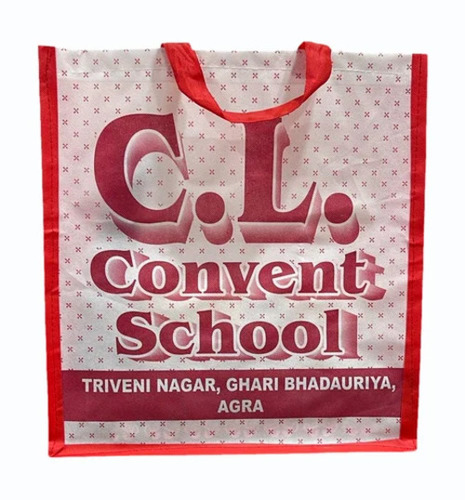Handmade Promotional Bag - Non Woven Material, Customized Size, White Color | Printed Design, Moisture Proof, Durable Flexiloop Handle