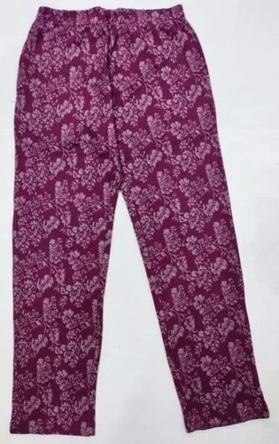 Ladies Printed Cotton Pajama - Medium Size, 200 GSM Fabric | Ideal for Regular Wear, Machine Washable