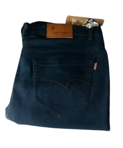 Men Denim Jeans - Regular Fit, Blue Washable No Fade, Breathable for Casual Wear