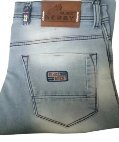 Men Jeans - Denim Material, Regular Fit, Grey Color | Washable, No Fade, Breathable, Plain Dyed, Suitable for Summer and Winter