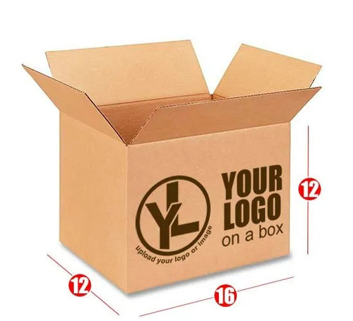 Printed Corrugated Packaging Box - Rectangular Shape, Light Weight, Matt Surface Finish, Multi-Use for Electronic and Personal Care Items, Brown and Black Color