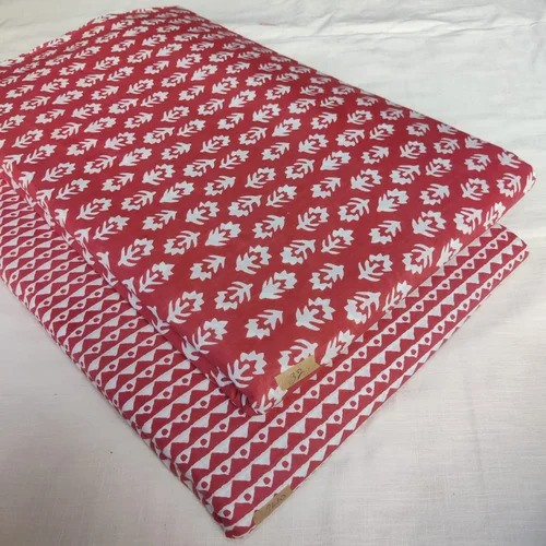 Pure Cotton Block Printed Fabric - 100% Cotton, Multi-Color, Washable & Shrink Resistant | Ideal for Textile Industry Applications