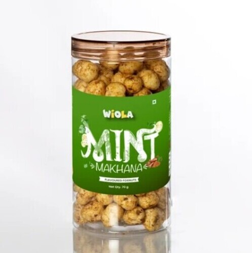 Roasted Flavored Mint Makhana - Ingredients: Fox Nuts, Packaging Size: 80 grams | Features: Dietary Fiber, Color: Brown, Flavor: Mint, Grade: A