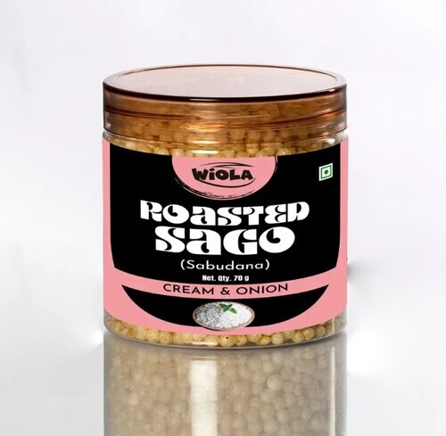 Roasted Sabudana - 150 g Cream & Onion Flavour Round Shape FSSAI Certified | Grade A Box Packaging Ideal for Snacking