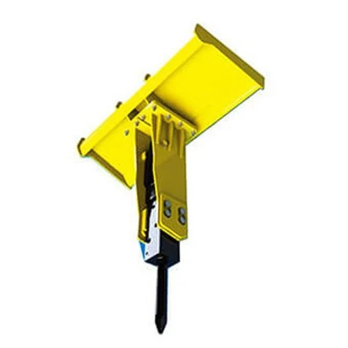 Hydraulic Rock Breaker - 800T Maximum Splitting Force, 50mm Diameter, 180I/min Oil Flow Rate | Heavy-Duty Yellow, Black, 800 Kg Design for Demolition Tasks