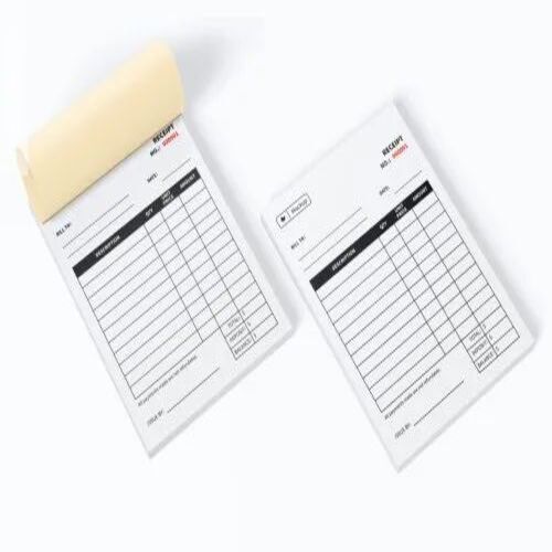 A4 Size Printed Paper Invoice Book - 170 Pages, Rectangular Shape, White Color, 2 Micron Thickness, Ideal for Door Use