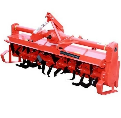 Agricultural Tractor Rotavator - Durable Steel, Red Finish | Fuel-Efficient, Heavy-Duty, Adjustable Tines, Versatile Use, Low Maintenance, Reduces Soil Compaction