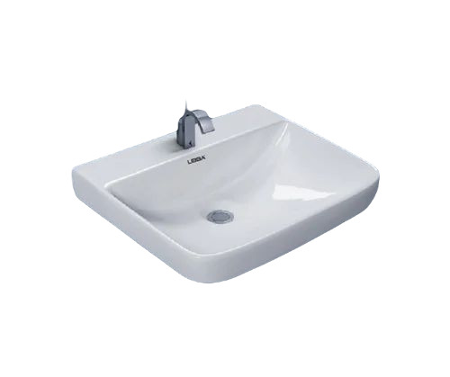Ceramic Wash Basin - 18x15 Inch, Polished White Finish | Wall Mounted, Durable One Piece Design, Long Lasting Quality