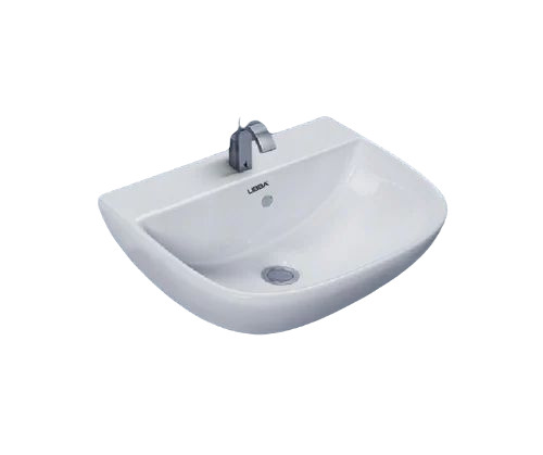 Ceramic White Wash Basin - 16x13 Inch, Polished Finish | Durable, Long Lasting, Wall Mounted, Fine Finished, Round Shape