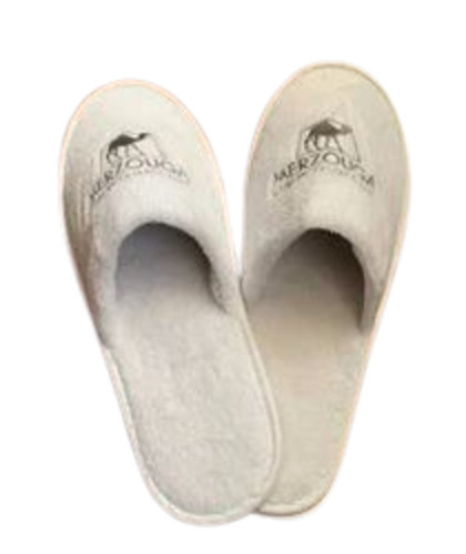 Close Toe Pollar Slipper - Cotton Upper Customized Size Off White Color | Unisex Design Lightweight Washable - Perfect for Summer & Winter