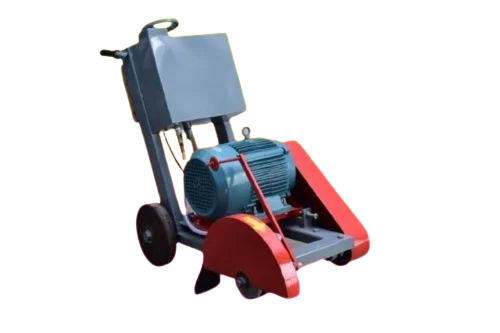 Concrete Road Cutting Machine - Durable Metal, Standard Size, Red & Grey | 415 V Electric Power, 2880 RPM Speed, 20L Water Tank Capacity, Semi-Automatic Operation, 1 Year Warranty