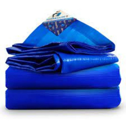 Cotton Canvas Tarpaulin - GSM 90, PVC Coated, Blue, Woven Plain Design for Truck Covering, Agriculture, Food Industry Protection