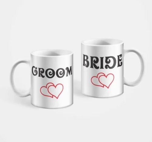 Customized Couple Mugs - Durable Ceramic Material, Large Capacity , Comfortable Handle, Microwave Safe, Dishwasher Safe, Glossy Finish, Customizable Design