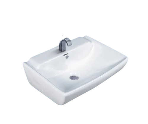 Designer Wash Basin - Ceramic, 18x14 Inch, Polished White | Fine Finished, Durable, Wall Mounted