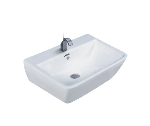 Glossy Wash Basin - Ceramic, 16x11 Inch, White, Wall Mounted | Durable, One Piece, Polished Finish, Fine Finish, Long Lasting