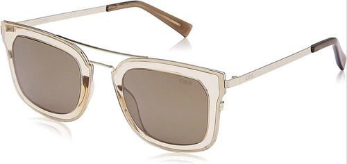 IDEE Men's UV Protected Brown Metal Square Sunglass