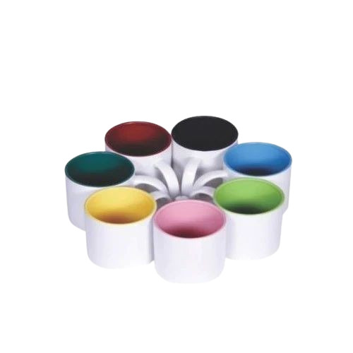 Ceramic Mug - 325 ml Capacity, White Outer with Colorful Inner Options: Pink, Green, Blue, Brown, Red, Yellow | Perfect for Home, Office, and Gifting