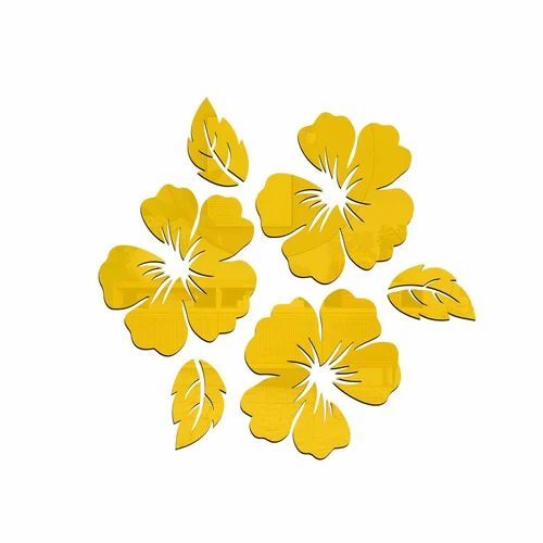 Leaf Golden Mirror Stickers 