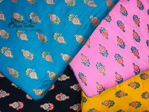 Multi-Color Rayon Golden Printed Fabrics