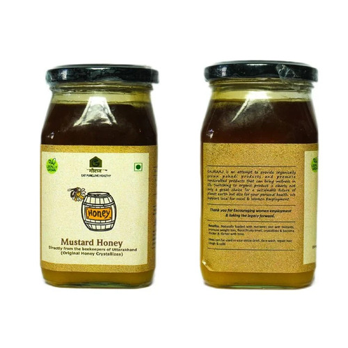Mustard Honey - Organic A Grade 500 gm Box | Sweet Flavor Natural Style Ideal for Eating and Culinary Applications