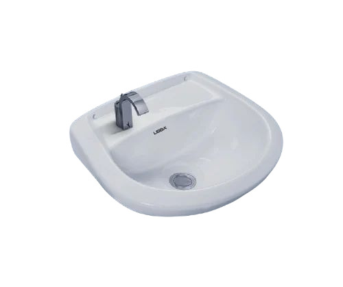 Oval Wash Basin - Ceramic, 14x11 Inch, Polished White | Durable, Fine Finished, Long Lasting, Wall Mounted