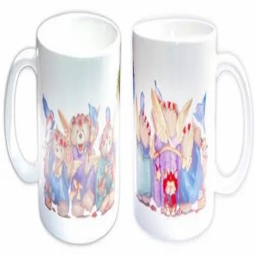 Printed Ceramic Coffee Mug - Round Shape, 350 ml Capacity, White Color | Customizable Antique Design, Perfect for Gifting