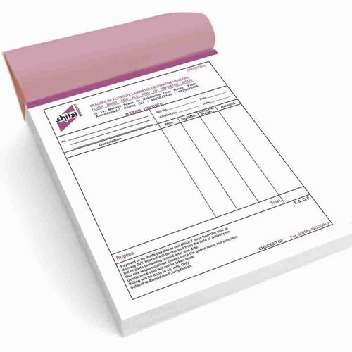 Printed Invoice Book - A4 Size, 170 Pages, 2 Micron Thickness | Bright Pages, Eco Friendly, Ideal for Home, Office, School