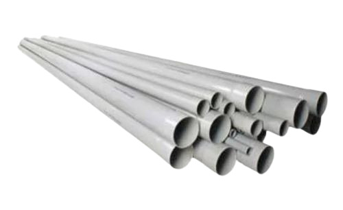 PVC Round Pipe - 6 Feet Length | Durable, Fine Finished, Grey Color, Seamless Female Connection