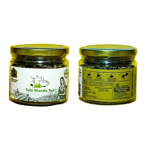 Tulsi Masala Tea (Glass Jar) - Organic A Grade Herbal Tea, Fresh Taste with Natural Tulsi Flavor for Ultimate Refreshment