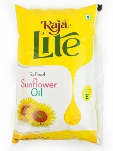 Raja Lite - 1 Litre Organic Refined Sunflower Oil | 100% Purity, Ideal for Cooking, 6 Months Shelf Life