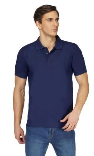 Cotton Polo T Shirt - XS, S, M, XL, XXXL, Navy Blue | Comfortable Fit, Breathable Material, Stylish Collar, Button Placket, Versatile Wear, Durable Stitching