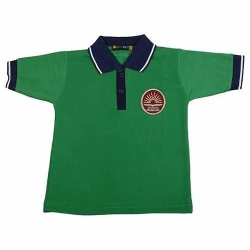 Dark Green School Cotton T Shirts