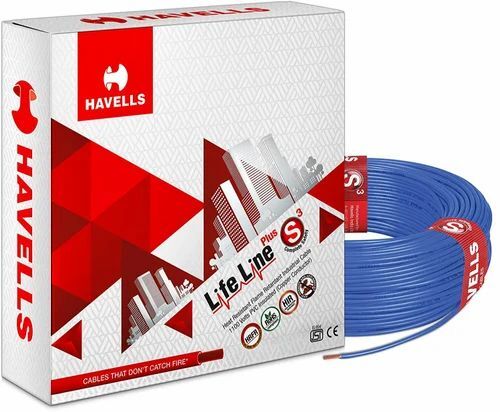 Electrical House Wires - 1.5 mm PVC & Copper, 90 Meter Length, Blue Color | Durable, Electric Power Source, 220 Volts Voltage Surge, 1 Year Warranty