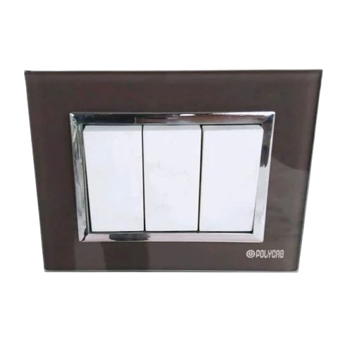 Electrical Switches - Polycarbonate, Customized Size, White Color | New, Very Good Quality, Electric Power Source, Durable Finishing, 6 Max Current, 220 Rated Voltage