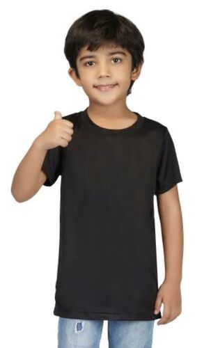 Kids Lycra T Shirt - Black, Size S-XXXL | Stretchable Fabric, Soft Texture, Comfortable Fit, Lightweight, Breathable, Trendy Prints, Anti-UV, Cool Dry, Waterproof