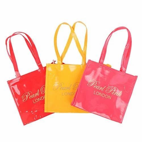 Ladies Jelly Bag - Rexine, 8x8 inches, Red | Attractive Multicolor Design, Stylish Shoulder Bag for Daily Use