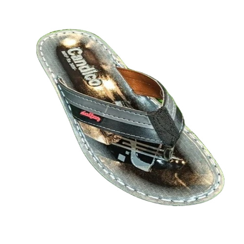Men Printed Pu Slipper