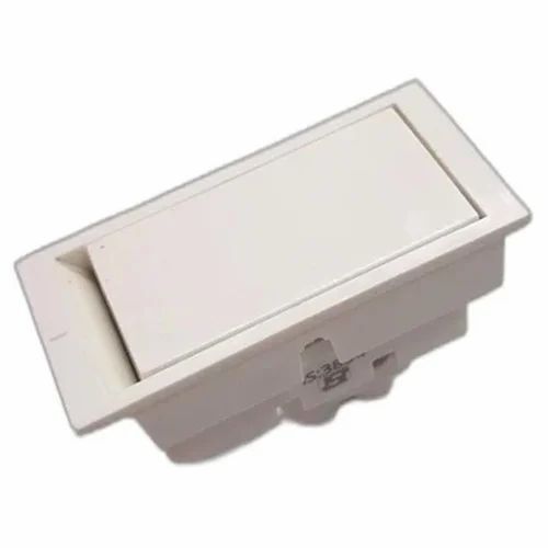 Modular Electrical Switches - Polycarbonate, Customized Size, Fine White Finish | Durable Electric 1 Way Circuit, 220v Rated Voltage, 6a Max Current