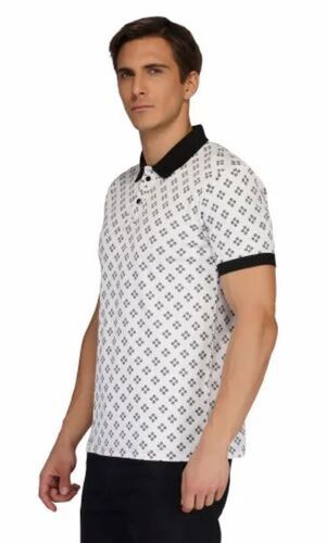 Printed Polo T-Shirt - Cotton, M, S, XL, XS, XXXL | Classic Design, Soft Fabric, Comfortable Fit, Stylish Collar, Button Placket, Breathable Material