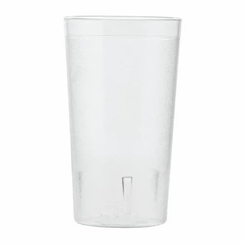 Transparent Plastic Drinking Glass - 50mm Diameter, 5mm Thickness, Transparent Color, 300ml Capacity | Crack Resistant, Dust Resistant, Shiny Finish