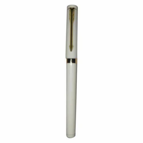 White Promotional Plastic Pen - Ballpoint Type, Engraved Customization, Blue Ink | Ideal Gift with Multicolor Features, Customize Size