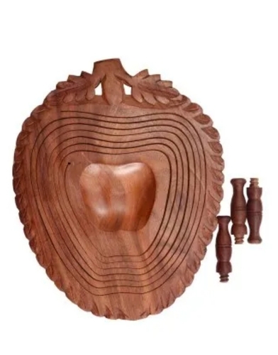 Wooden Apple Shape Fruit Basket