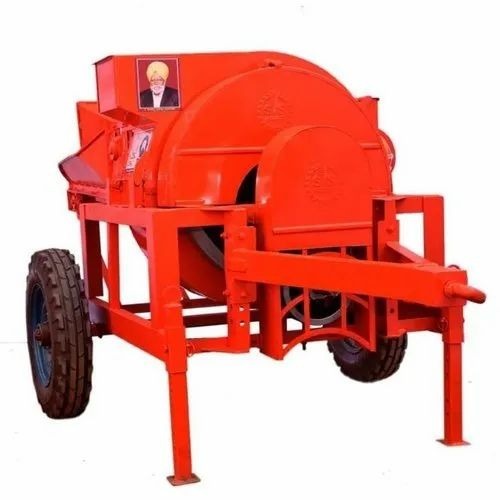 Agriculture Straw Reaper - 500kg Capacity, 7HP Power, Mild Steel Construction, Paint Coated Finish, Red Color, Ideal for Threshing Crops