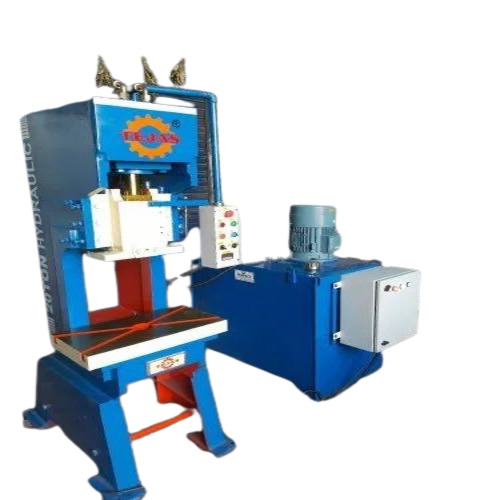 Hydraulic Power Press Machine - Fully Automatic, Mild Steel, Customized Size, Blue Color