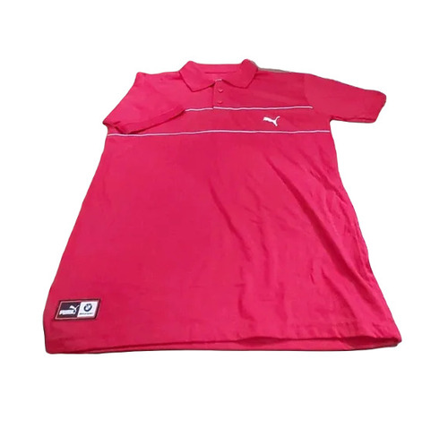 Collar T-Shirt - Cotton, Customized Size, Red Color | Breathable, Lightweight, Skin-Friendly, Quick Dry, Suitable for Casual Summer Wear