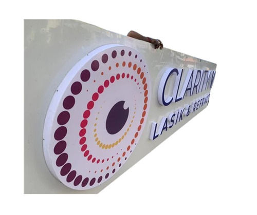 Glow Sign Board - Acrylic, Standard Size, Rectangular Shape, LED Display | Energy Efficient, Higher Strength, Easy to Install, Waterproof, Ideal for Retail and Corporate Use