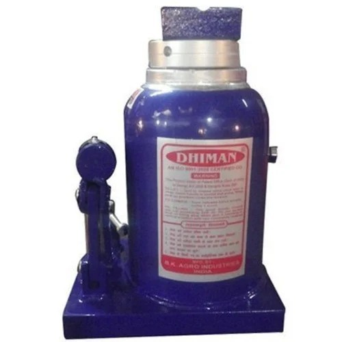 Heavy Duty Hydraulic Bottle Jack - Premium Grade Optimum Quality | Stainless Steel, Lifting Capacity 41-100, Blue Color, Industrial Application