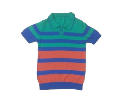 Men's T-Shirts - Quality Superior, Regular Fit, Multicolor Striped Polo Style | Breathable, Lightweight, Skin-Friendly, Quick Dry, Fade Resistant