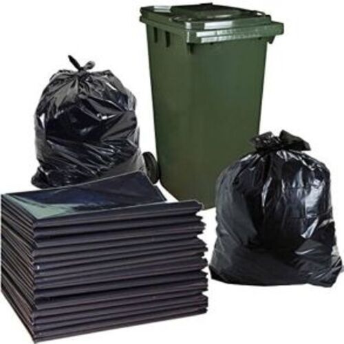 Plastic Garbage Bags - Standard Size | Black Color, Machine Made Quality, Customizable Options