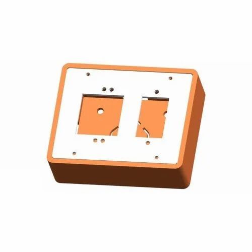 Pvc Electrical Switch Board - 2 Switches, Rectangular Shape, Black Color | Customized Size, Durable PVC Material